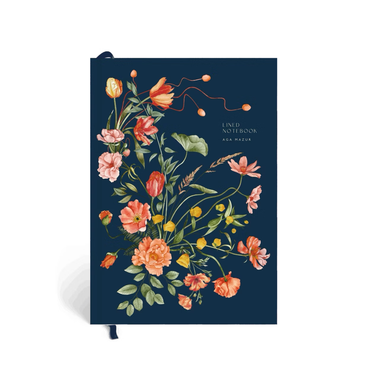 Hardcover Notebook | Floral Navy