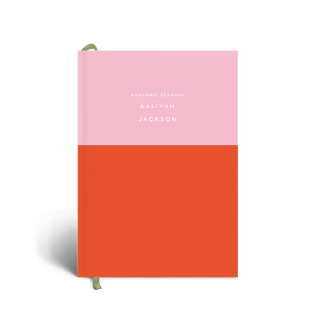 Academic Year Planner | Colorblock Cherry Red