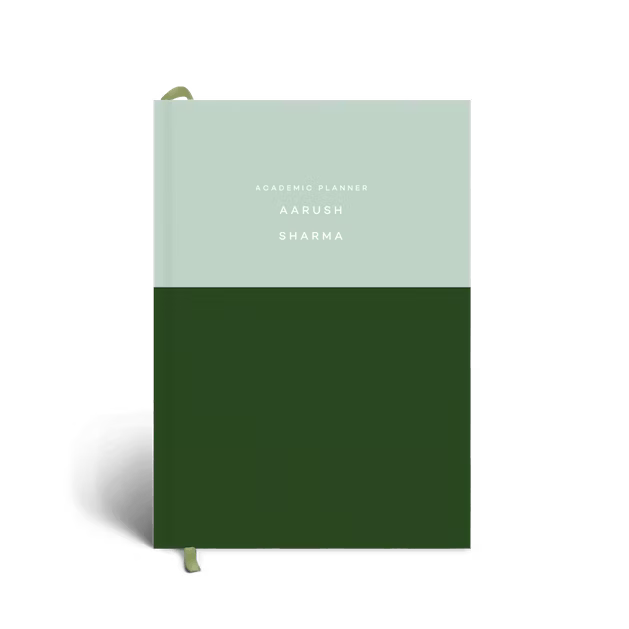 Academic Year Planner | Colorblock Dark Emerald