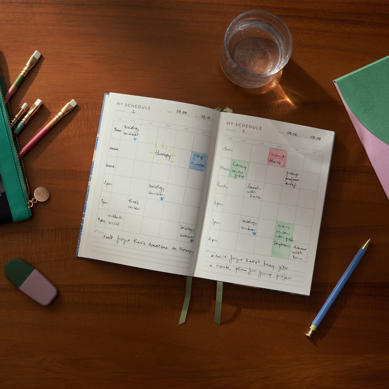 Academic Year Planner | Dark Floral