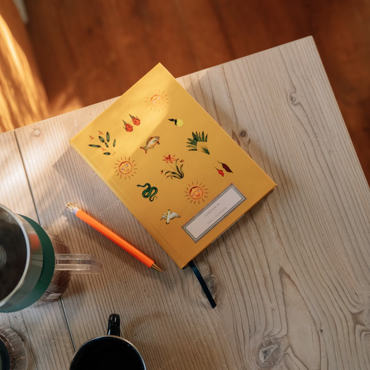 Undated Daily Planner | Vintage Mustard