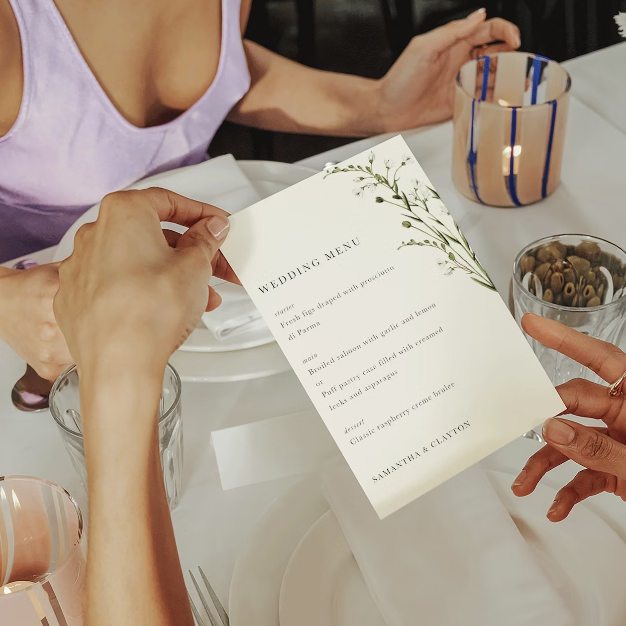 Wedding Menu | Elderflower