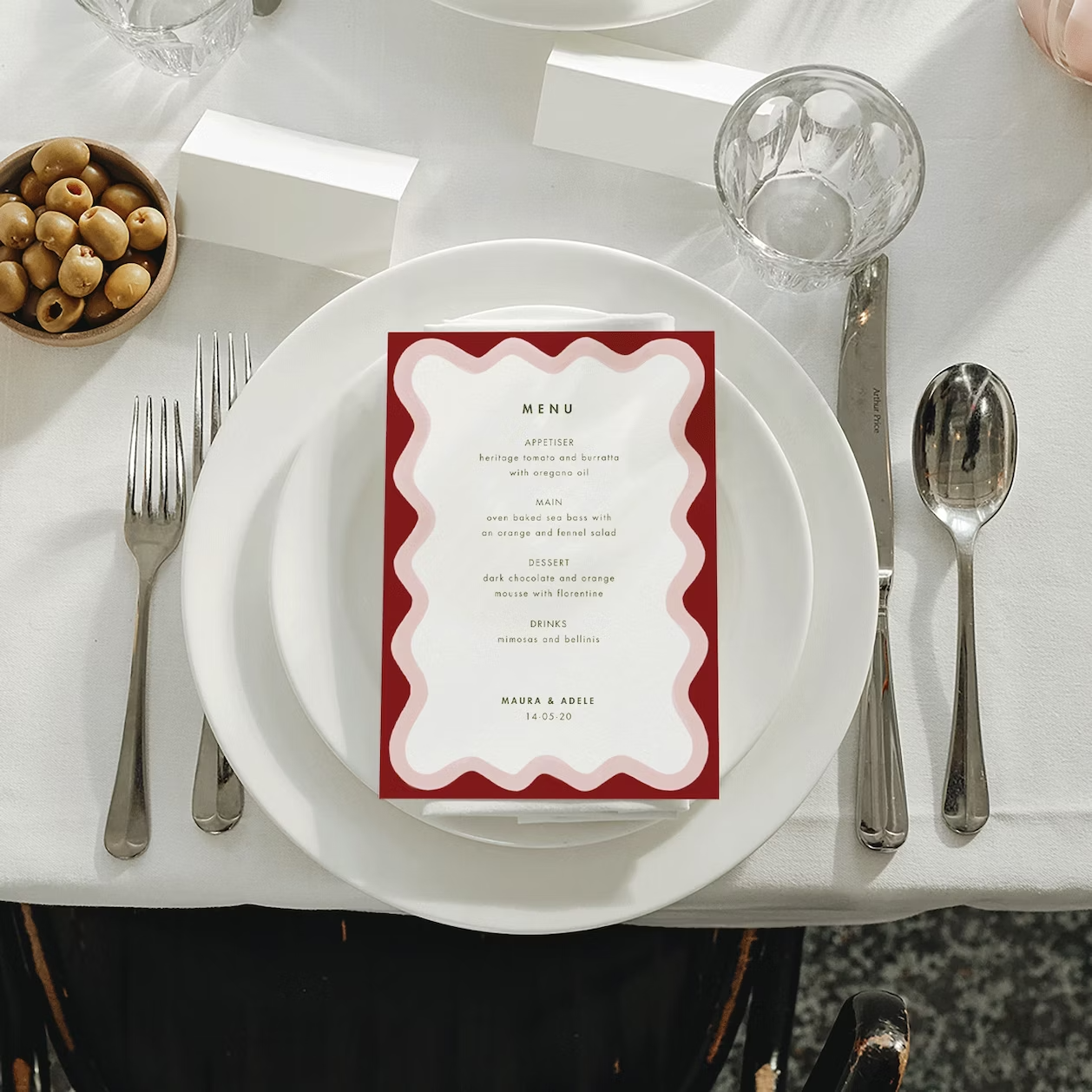 Wedding Menu | Groovy Scallop